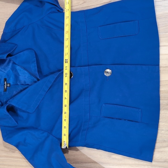 Rafaella Cobalt Blue 3/4 Sleeve Cotton Jacket - Picture 5 of 7